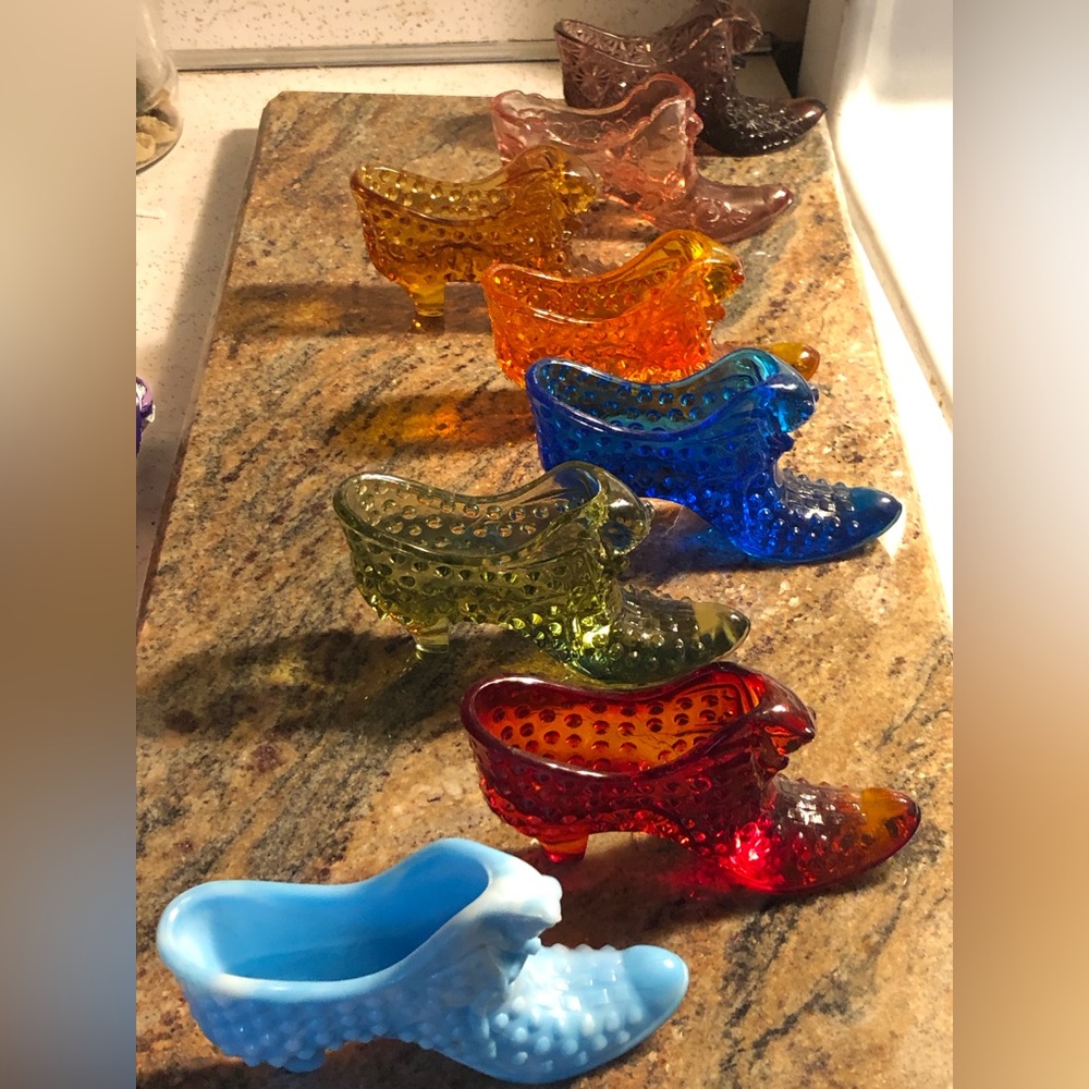 Fenton collectable glass shoes